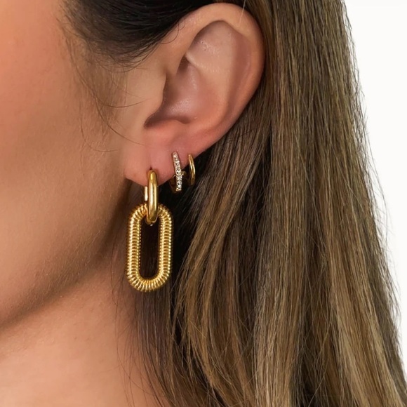 Raquel Double Hoop Earring - Picture 2 of 6